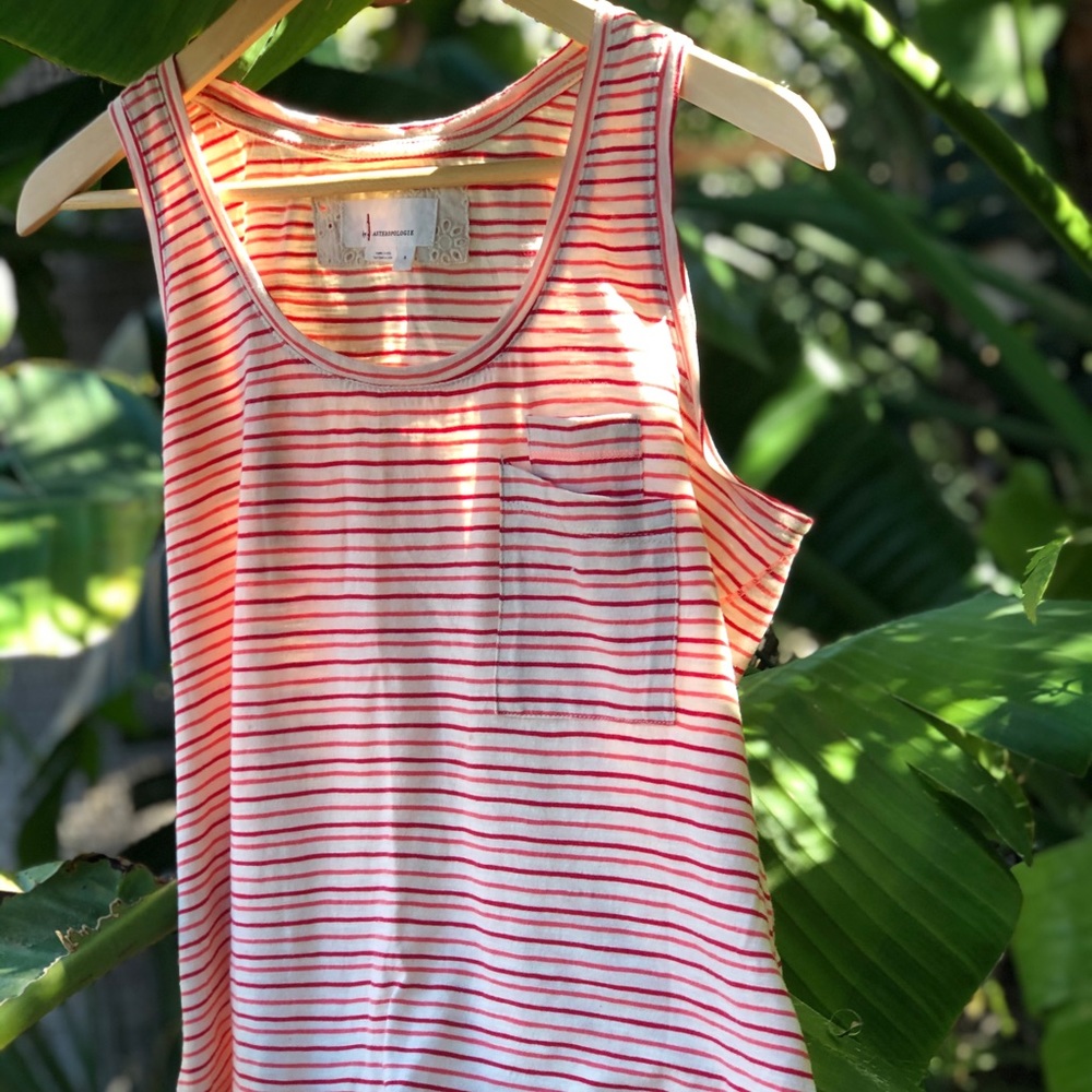 Super-cute multicolor striped Anthropologie tank!